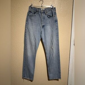 Agolde 90’s Pinch Waist Jeans Button‎ fly Straight Leg Size 24